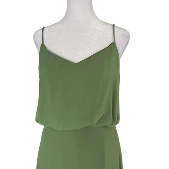 Levkoff Green Chiffon Maxi Dress Style 7058 Size 4 NWT - Picture 4 of 8